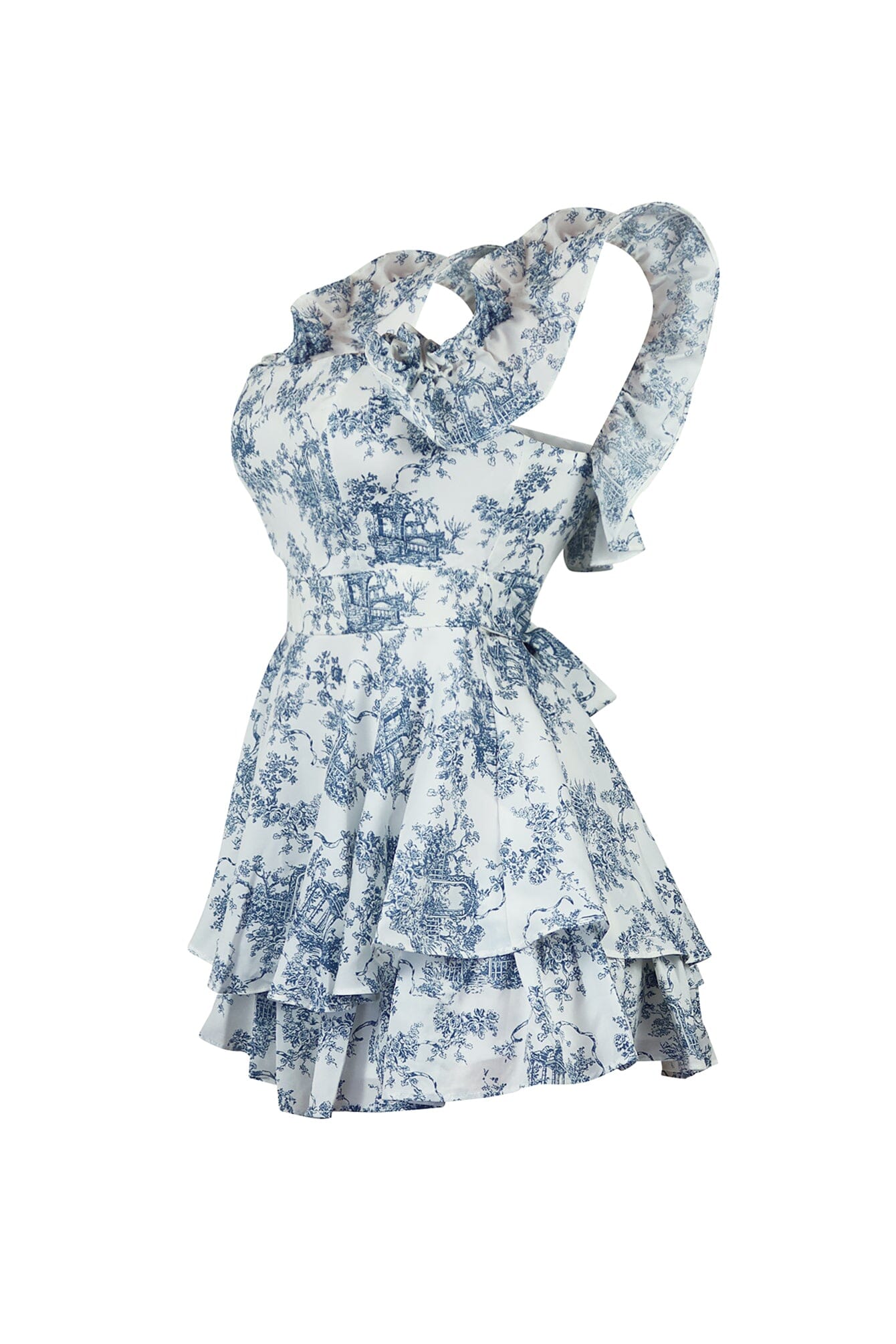 9945-Sophia-Print-Off-Shoulder-Woven-Ruffled-Romper-4.jpg Sophia Print Off Shoulder Woven Ruffled Romper