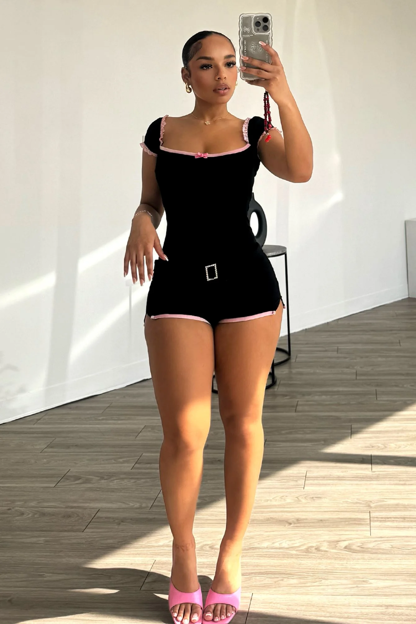 9960-Unlock-It-Lace-Trim-Belted-Romper-3.webp Unlock It Lace Trim Belted Romper