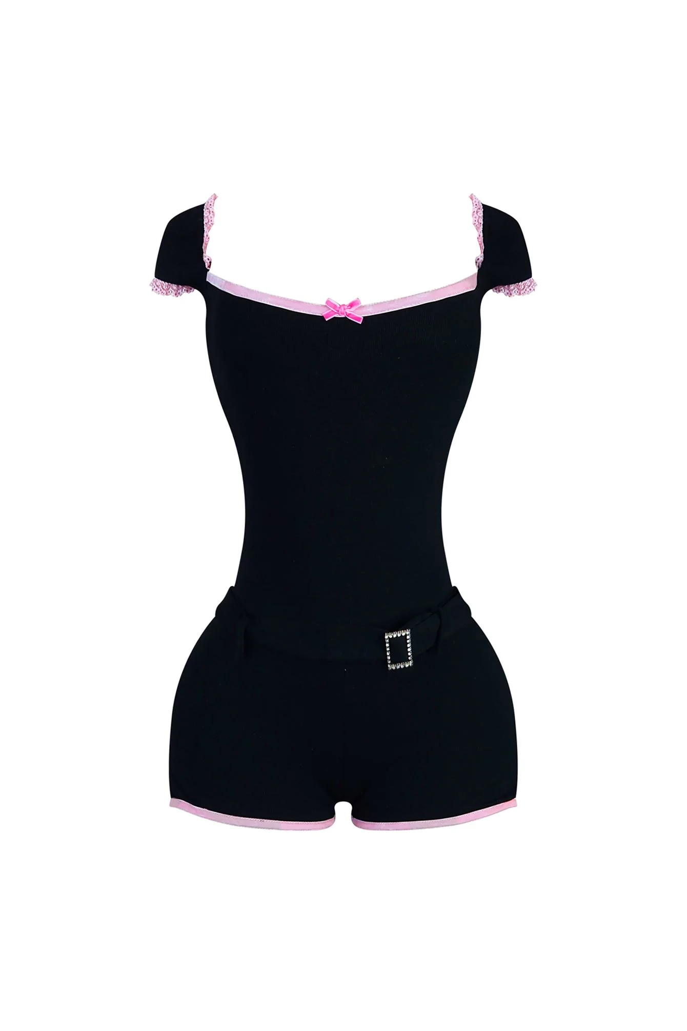 9960-Unlock-It-Lace-Trim-Belted-Romper-4.webp Unlock It Lace Trim Belted Romper