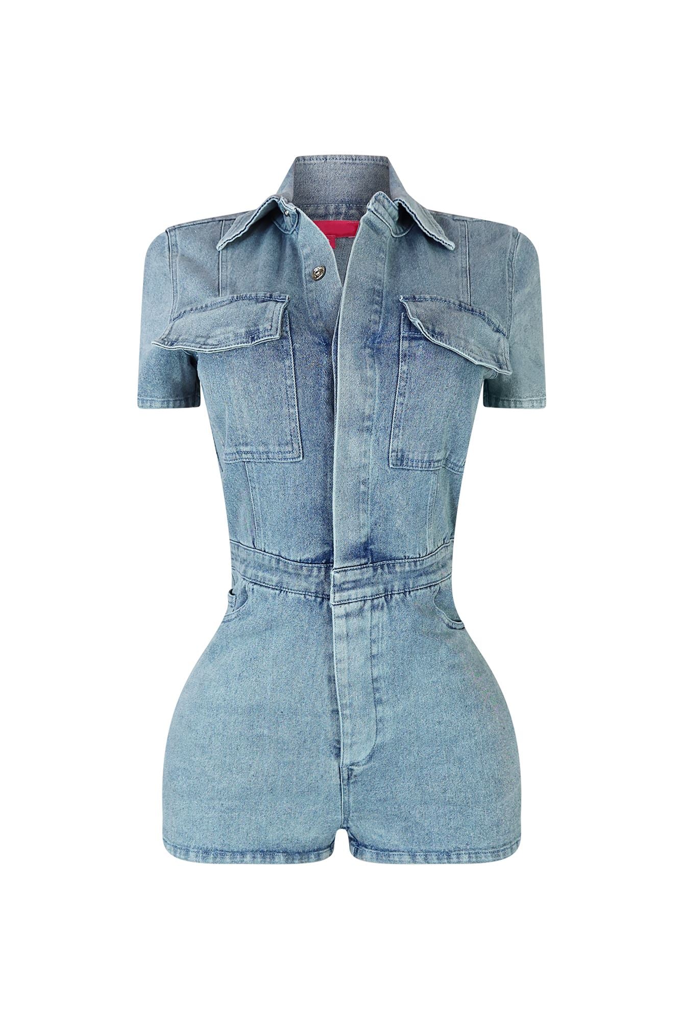 9964-Same-Page-Collared-Denim-Romper-3.jpg Same Page Collared Denim Romper